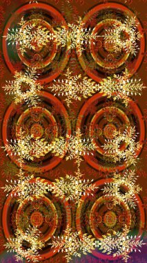 Renkli arka planda güzel kar taneleri. Raster kar taneleri deseni. Raster illüstrasyonu.