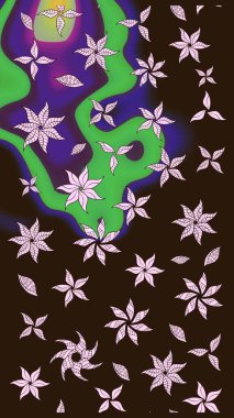 Küçük renkli çiçekler. Moda baskıları için zarif bir şablon. Küçük çiçekte güzel bir desen. Motley illüstrasyonu. Çiçekli yaz çiçekleri. Çizim.