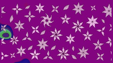 Mor renkli etnik çiçekli zarif eskiz deseni. Raster Çiçek İllüstrasyonu güzel tekstil..
