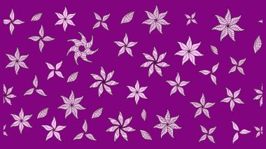 Raster illüstrasyonu. Çiçek arkaplan. Mor renkli şirin tekstil. Renkli çizim kalıbı. Çiçek duvar kağıdı.