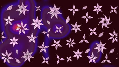 Raster illüstrasyonu. Küçük çiçekli basit bir çiçek çizimi. Kahverengi renkte sevimli çiçekler. Moda baskısı, albüm, ambalaj kağıdı, duvar kağıdı için zarif dekoratif süslemeler..