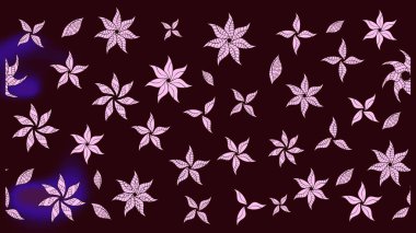 Raster illüstrasyonu. Kahverengi renkli güzel bir tekstil. Suluboya çiçekli çiçek deseni.