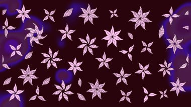Millefleur 'lar. Küçük kahverengi çiçekli oldukça eski bir besin torbası deseni. Tekstil, kumaş, kapaklar, duvar kağıtları, baskı, paket, koleksiyon defteri, örgü, dekupaj için çiçek arkaplanı..