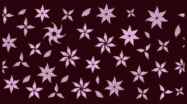 Kahverengi renkli çiçekler. Tatil havası. Nazik romantik baskı. Bahar mevsimi. Raster güzel bir çiçek deseni çiziyor..