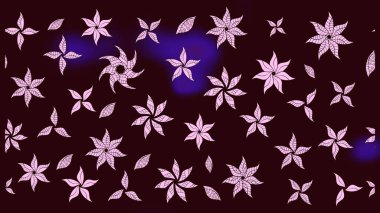 Çiçeksel çizim kalıbının yansıması. Vadinin çiçekleri kahverengi renklerde.