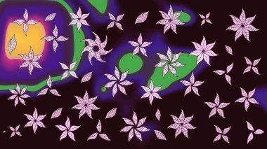 Yatak çarşafları, ceket, paket tasarımı, kumaş ve moda kavramları için tekstil baskısı. Çiçekleri, deniz kabukları, mandalaları ve suluboya efektleriyle donanma geçmişi. Çizim kalıbı etnik tasarım.