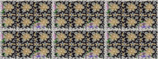 Gri renkli Royal retro. Altın şablon. Klasik çiçek dokusu. Raster illüstrasyonu. Kusursuz desenli altın elementler. Kart, duvar kağıdı, ambalaj, tekstil için klasik tasarım.