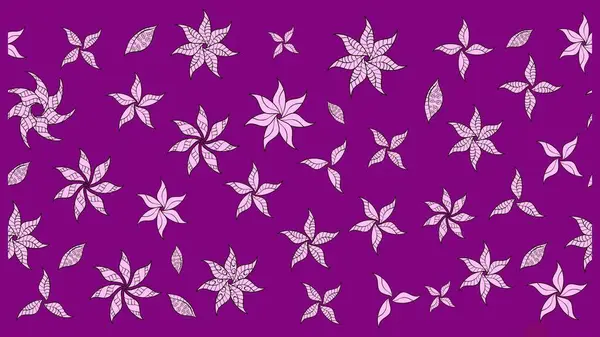 Suluboya çiçekli çiçek deseni. Mor renkli güzel bir tekstil. Raster illüstrasyonu.