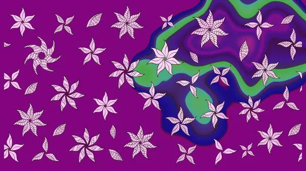 Raster deseni. Doğa. Çiçek arkaplan. Çiçek kompozisyonu. Çiçek kolajı. Küçük çiçekte güzel bir desen var. -mor çiçekler.