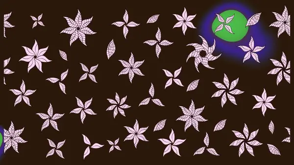 Küçük çiçekte güzel bir desen. Küçük renkli çiçekler. Moda baskıları için zarif bir şablon. Çiçekli bahar çiçekleri. Motley illüstrasyonu.