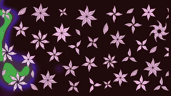 Kahverengi renkte çiçekli çiçek deseni. Suluboya tarzında kahverengi renkte çiçekler.