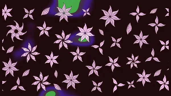 Kahverengi renkli çiçekler. Renkli Bahar Teması eskiz kalıbı. Düz Çiçek Elementleri Tasarımı. Güzel çiçek deseni..