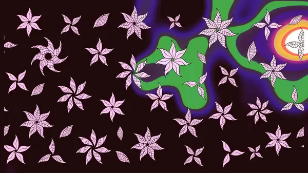 Tekstil ve kapak tasarımı için mükemmel. Kahverengi renkli çiçekler. Renkli kahverengi çizim deseni. Doodle tarzı. Elle çizilmiş sonbahar çiçeği deseni..