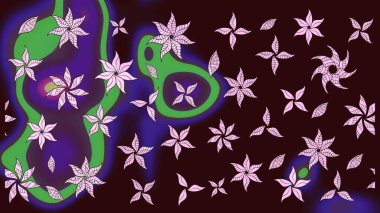 Kahverengi çiçekli eskiz deseni, suluboya çiçek deseni, sevimli çiçek, duvar kağıdı, kart veya kumaş için fayanslı. Raster - stok.