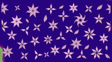 Arkaplan dokusu, duvar kağıdı, mavi renkli çiçek teması. Soyut etnik raster çizim kalıbı. Kabile sanatı boho baskısı, klasik çiçek arkaplanı.