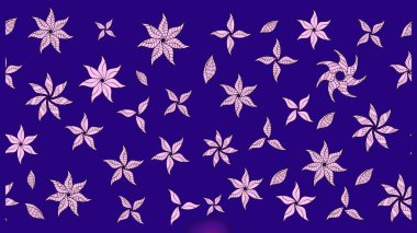 Mavi renkte çiçek desenli çizim, el yapımı papatyalar, papatyalar. Tekrar eden çiçek arkaplanı, zarif mavi çiçek duvar kağıdı.