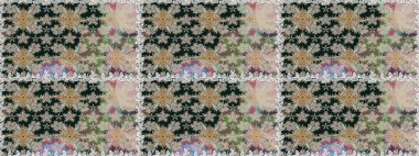 Küçük çiçekteki sevimli çiçek deseni. Varicologray raster kusursuz çizim. Birçok gri soyut çiçekli tropik, pürüzsüz desen.