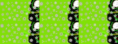 Modern çiçek arkaplanı. Parlak renkli çiçekli ve yeşil yapraklı harika bir çiçek deseni. Moda baskıları için zarif bir şablon. Halk stili.