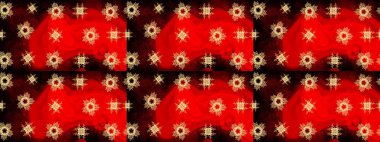 Kar taneli kırmızı ve siyah renkler. Raster illüstrasyonu. Raster Noel soyut renkli arkaplan ve tatlı kar tanesi.