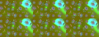 Raster illüstrasyonu. Bokeh kahverengileri ve kar taneleriyle dekoratif Noel arkaplanı.