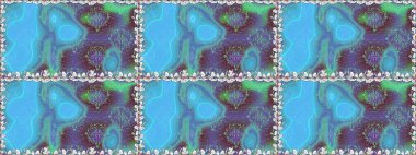 Doğa. Çiçek kolajı. Raster deseni. Küçük çiçekte güzel bir desen var. Çiçek arkaplan. Çiçek kompozisyonu. - Mavi çiçekler.