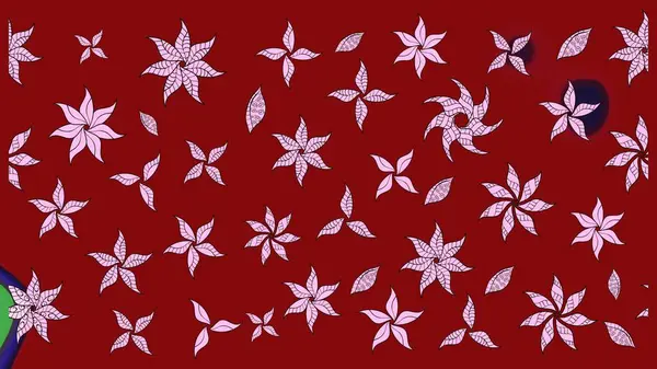 Raster illüstrasyonundaki çiçek desenli çizim. Suluboya tarzında kırmızı renkte çiçekler.