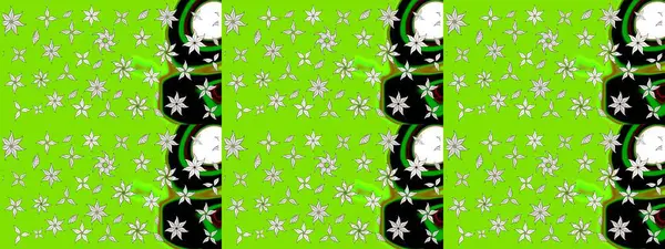 Modern çiçek arkaplanı. Parlak renkli çiçekli ve yeşil yapraklı harika bir çiçek deseni. Moda baskıları için zarif bir şablon. Halk stili.