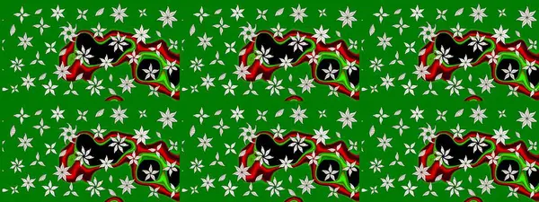 Çizim çiçek deseni duvar kağıdı, web sitesi arka planı, ambalaj kağıdı, davetiye, broşür, afiş veya web sitesi için kullanılabilir. El çizimi Raster çizimi. Parlak elementlerin.