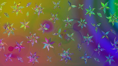 Eskiz geçmişi. Raster illüstrasyonu. Tomurcukları papatya çiçekleri olan sevimli bir çiçek deseni. Eski usul. Miles Fleur, süslü püslü bir süs. Kumaş, tekstil ve duvar kağıdı baskısı için..