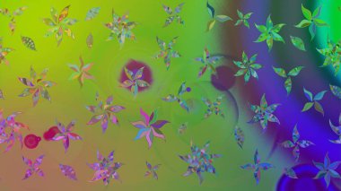 Raster stili kumaş deseni. Çiçekler suluboya çizim deseni.