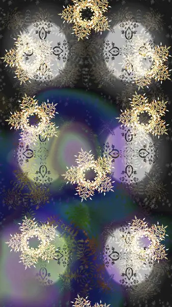 Raster Noel soyut renkli arka plan ve tatlı kar tanesi. Gri, nötr ve mavi renkler ve kar taneleri. Raster illüstrasyonu.