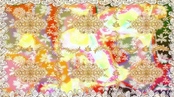 Geleneksel oryantasyon süsü. Kusursuz klasik bej ve altın desenli. Klasik vintage arkaplan.