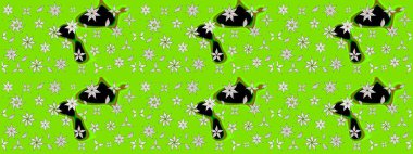 Yumuşak, bahar çiçekli arka plan. Yeşil renkli çiçekler. Raster çiçek desenli ve çiçekli..