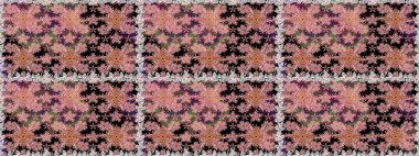 Tarafsız renklerde yaprakları olan yabani çiçekler. Raster illüstrasyonu. Kusursuz bir arka plan modeli. Suluboya, elle çizilmiş.