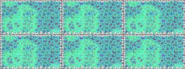 Mavi renkli illüstrasyon. Egzotik Kelebeklerle tropik ve pürüzsüz bir düzen. Moda Kumaşı Tasarımı. Raster..