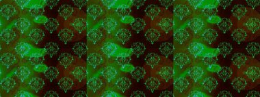 Çiçek desenleri yeşil, kahverengi ve siyah renklerde, el yapımı papatyalar, papatyalar. Tekrarlayan çiçek arkaplanı, zarif yeşil, kahverengi ve siyah çiçek duvar kağıdı.