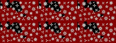 Tekstil, kumaş, kapaklar, duvar kağıtları, baskı, naylon, koleksiyon defteri, örgü, dekupaj için güzel bir eskiz. Küçük kırmızı çiçeklerle oldukça kaliteli besin torbası deseni.