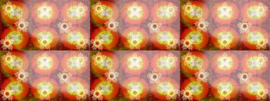 Renkli elementlerle Raster ilginç desen