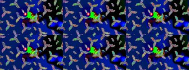 Kar Tanesi Mozaik ikonu. Mavi, siyah ve yeşil siluet kar tanesi işareti. Düz dizayn. Sembol kışı, donmuş, Noel, yeni yıl tatili. Grafiksel element dekorasyonu. Raster illüstrasyonu.