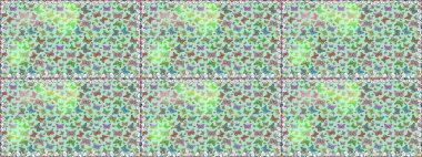 Raster illüstrasyonu. Kusursuz desen. Tarafsız ve yeşil renkler üzerine bir resim. Karala, karala, karala. Tekstil baskısı için ekose kelebek.