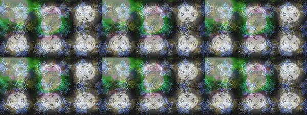 Kış konsepti Gri, nötr ve yeşil renklerde kar tanelerinden oluşan kış deseni. Raster illüstrasyonu. Düz yatıyordu.