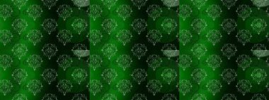 Şirin çiçekli kusursuz desen ve yeşil, mavi ve siyah renkli yapraklar, suluboya çiçekli desen, duvar kağıdı, kart ya da kumaş için fayanslı. Raster illüstrasyonu.