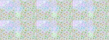 Renkli folklorlu, kelebekli kusursuz desen. Paketleme, kağıt ve kumaş için uygun. Gri arka planda renkli kelebekler.