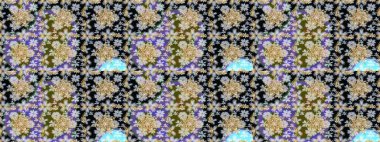 Geleneksel raster ve altın desen. Tarafsız renkler üzerinde klasik oryantal desen. Damask pürüzsüz süsü.