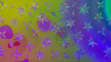 Mor renkli çiçekli çiçek deseni çiz. Suluboya tarzında mor renkte çiçekler.