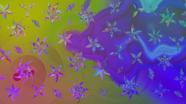 Mor renkli Asya tekstili. Raster illüstrasyonu. Çiçek desenini çiz.