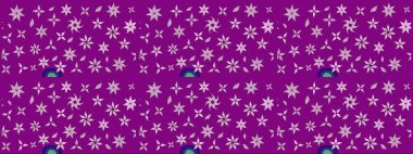 Mor renkli güzel bir tekstil. Raster illüstrasyonu. Suluboya çiçekli çiçek deseni.