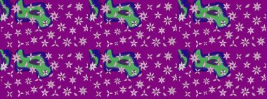 Tony 'nin kumaş kalıbını çiz. Modaya uygun kumaş deseni. Raster illüstrasyonu. Küçük çiçekte sevimli çiçek deseni var..