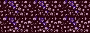 Kahverengi renkli çiçekler. Çiçek süslemeli çizim deseni. Raster illüstrasyonu.