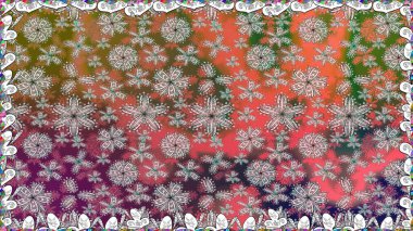 Renkli Bahar Temalı Kusursuz Arkaplan. Kahverengi renkli çiçekler. Düz Çiçek Elementleri Tasarım Raster illüstrasyonu. Çiçeksiz desenli arka plan.